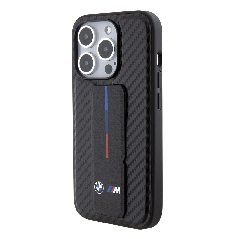 BMW iPhone 15 Pro Back Cover hoesje - Carbon Print - Zwart-Hoesjes-Ilumina Benelux