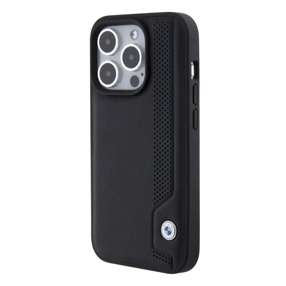 BMW iPhone 15 Pro Backcover hoesje - Blue Dots Pattern - Zwart-Hoesjes-Ilumina Benelux