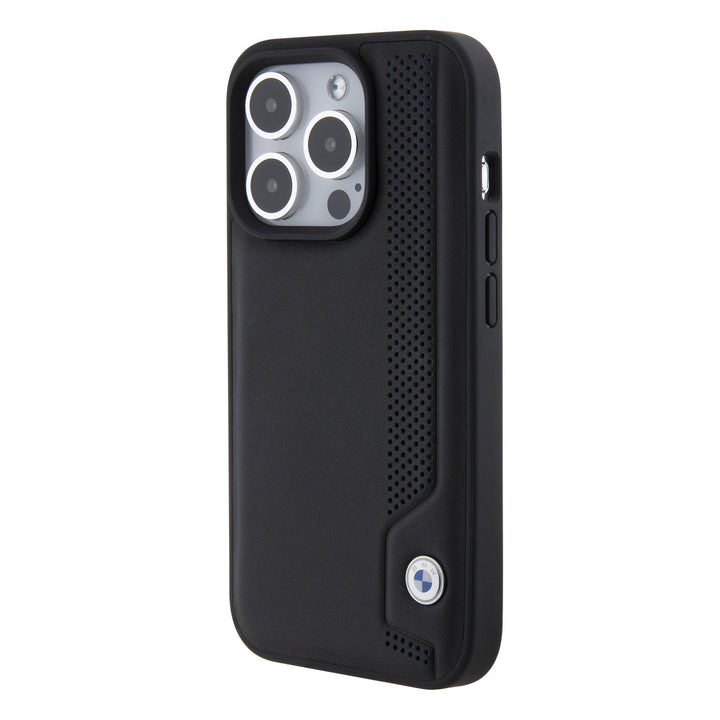 BMW iPhone 15 Pro Backcover hoesje - Blue Dots Pattern - Zwart-Hoesjes-Ilumina Benelux