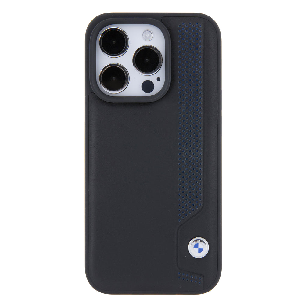 BMW iPhone 15 Pro Backcover hoesje - Blue Dots Pattern - Zwart-Hoesjes-Ilumina Benelux