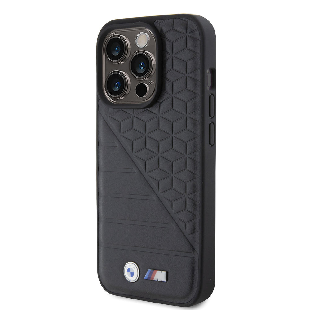 BMW iPhone 15 Pro Backcover hoesje - M Collection - Hot Stamp & BI Pattern - Zwart-Hoesjes-Ilumina Benelux