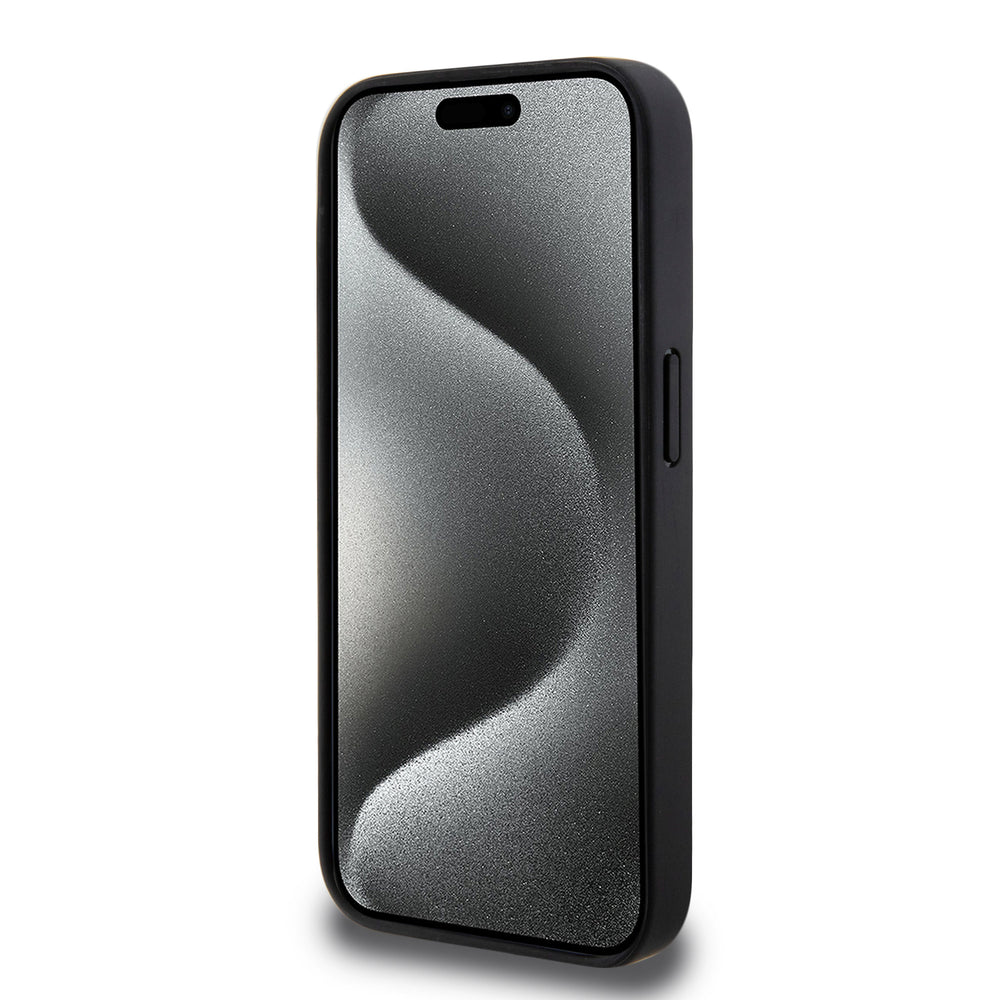 BMW iPhone 15 Pro Backcover hoesje - Mesh Tricolor Pattern - Zwart-Hoesjes-Ilumina Benelux