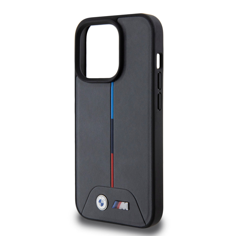 BMW iPhone 15 Pro Backcover hoesje - Quilted Tricolor Pattern - Grijs-Hoesjes-Ilumina Benelux
