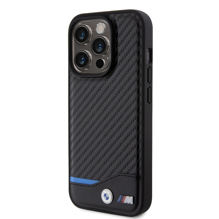 BMW iPhone 15 Pro Hardcase hoesje - Carbon - Zwart-Hoesjes-Ilumina Benelux