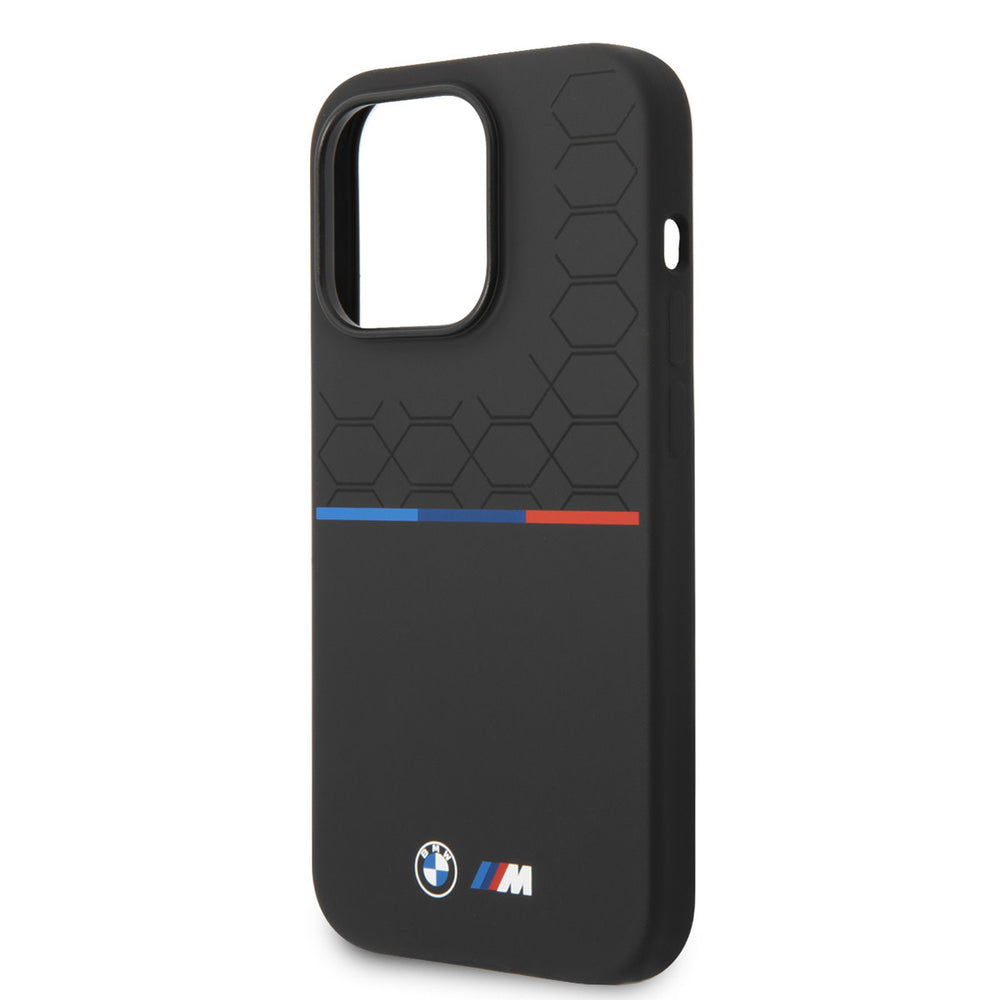 BMW iPhone 15 Pro Hardcase hoesje - Silicone Pattern - Zwart-Hoesjes-Ilumina Benelux
