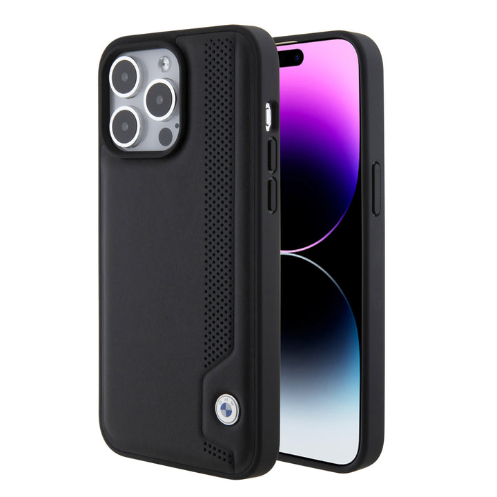 BMW iPhone 15 Pro Max Backcover hoesje - Blue Dots Pattern - Zwart-Hoesjes-Ilumina Benelux