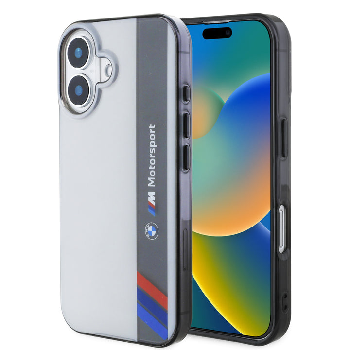 BMW iPhone 16 Backcover hoesje Motorsport IML - Grijs-Hoesjes-Ilumina Benelux