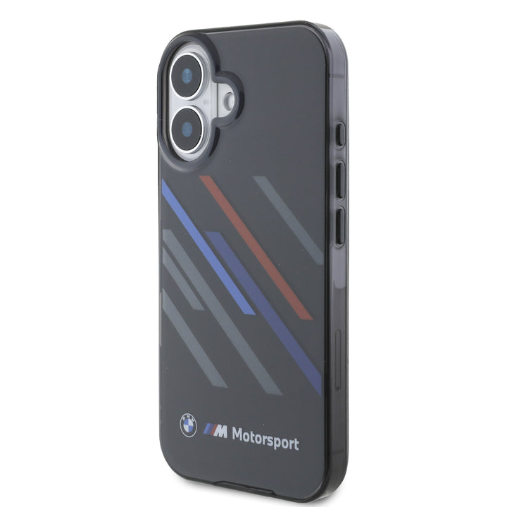 BMW iPhone 16 Backcover hoesje Random Stripes - Zwart-Hoesjes-Ilumina Benelux