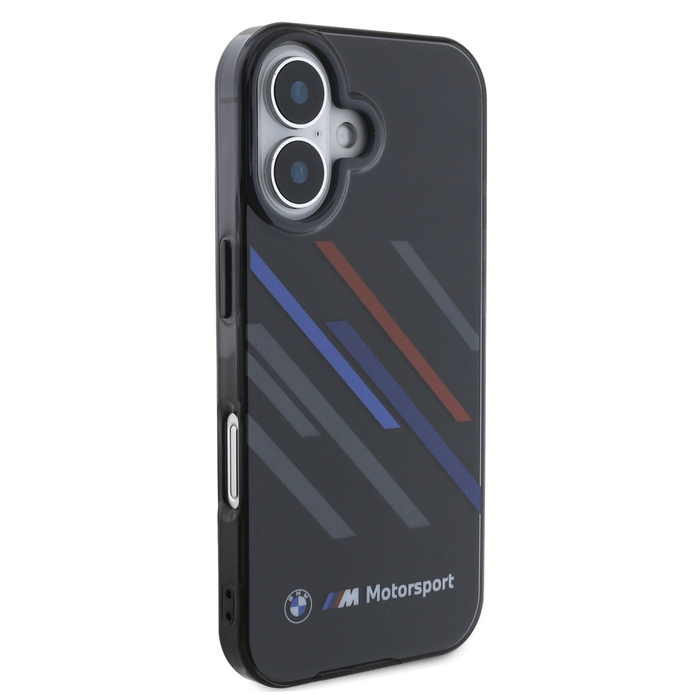 BMW iPhone 16 Backcover hoesje Random Stripes - Zwart-Hoesjes-Ilumina Benelux