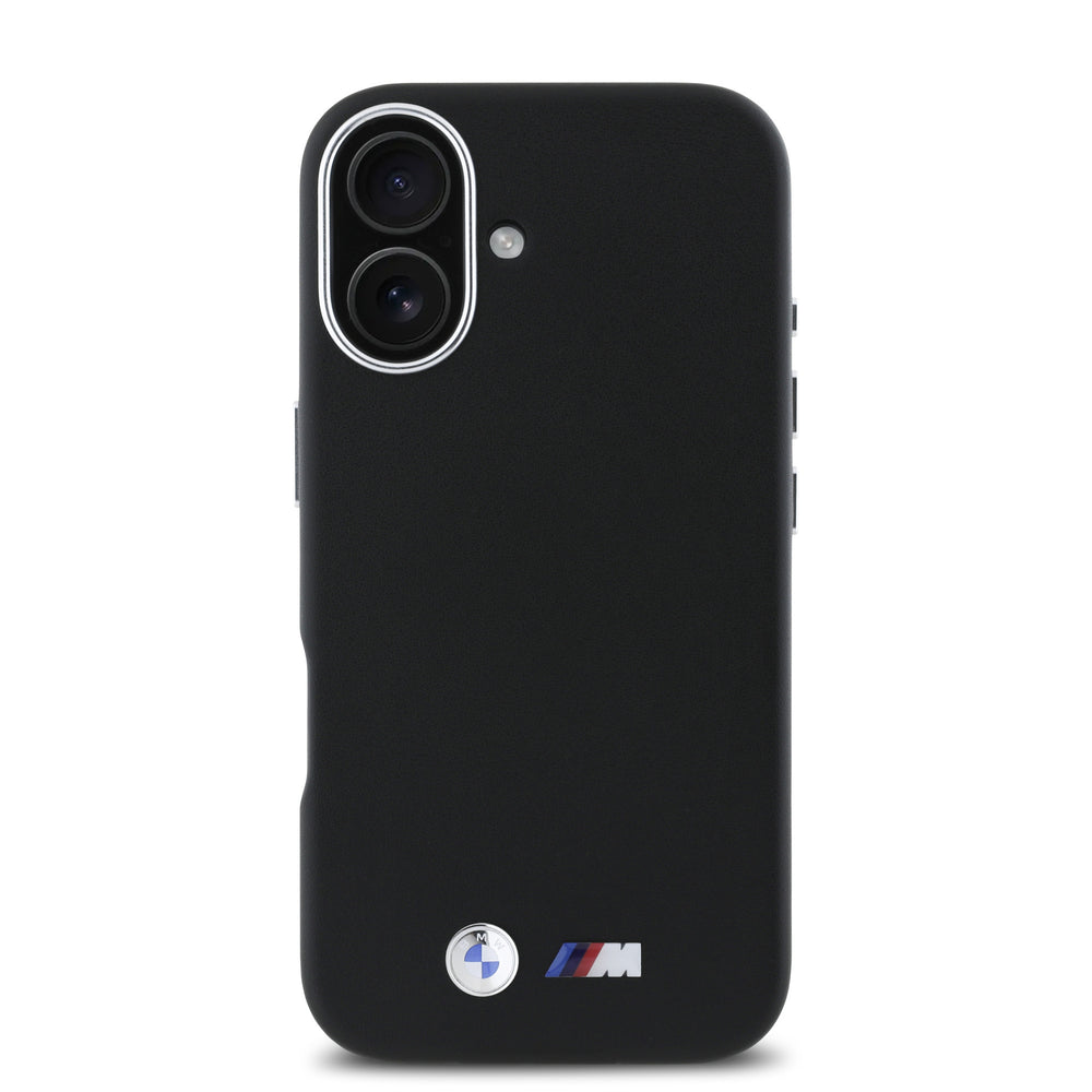 BMW iPhone 16 Backcover hoesje Smooth Full Wrapped Metal - Zwart-Hoesjes-Ilumina Benelux