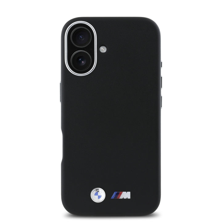 BMW iPhone 16 Backcover hoesje Smooth Full Wrapped Metal - Zwart-Hoesjes-Ilumina Benelux
