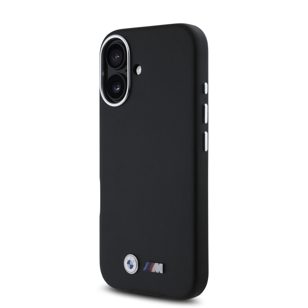 BMW iPhone 16 Backcover hoesje Smooth Full Wrapped Metal - Zwart-Hoesjes-Ilumina Benelux