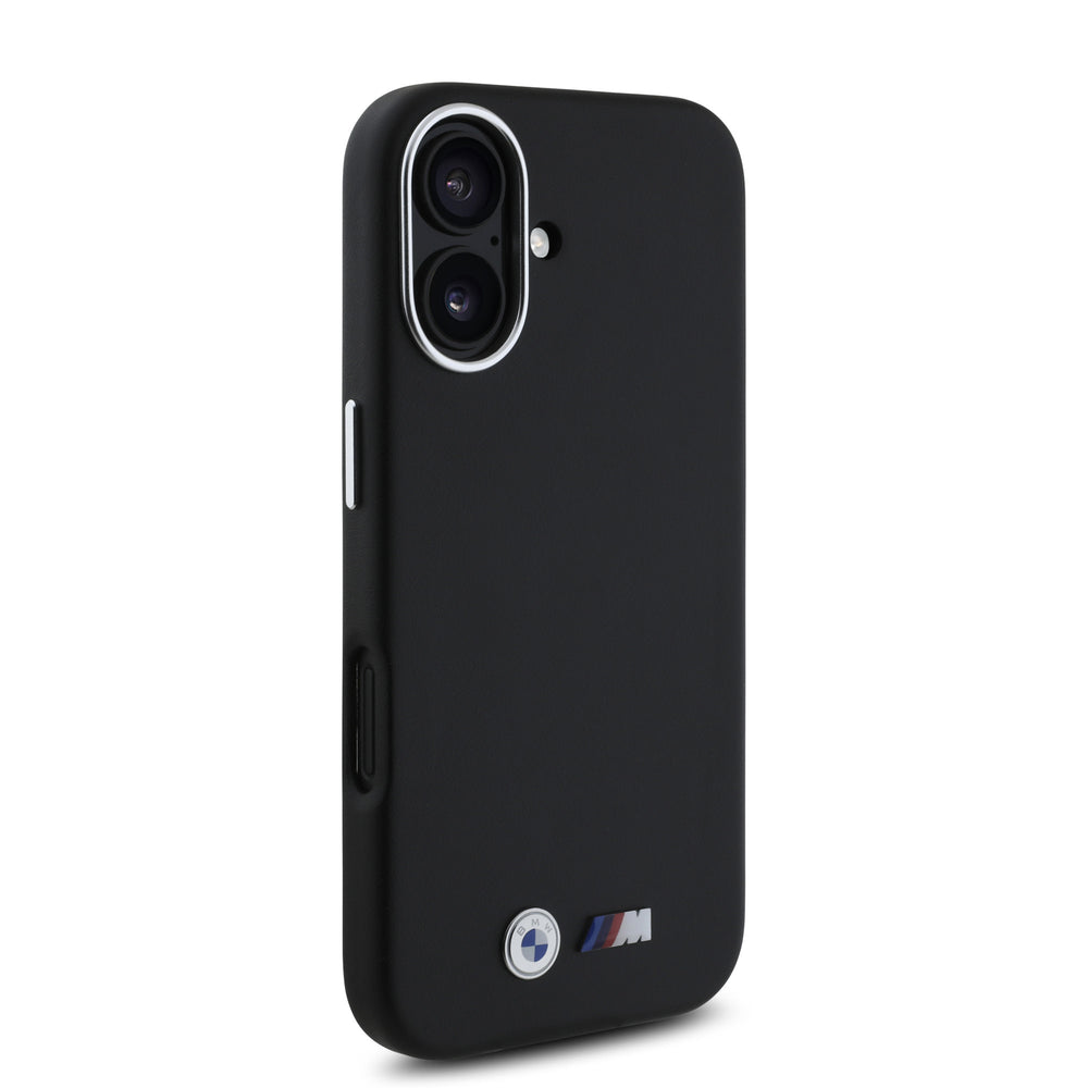 BMW iPhone 16 Backcover hoesje Smooth Full Wrapped Metal - Zwart-Hoesjes-Ilumina Benelux