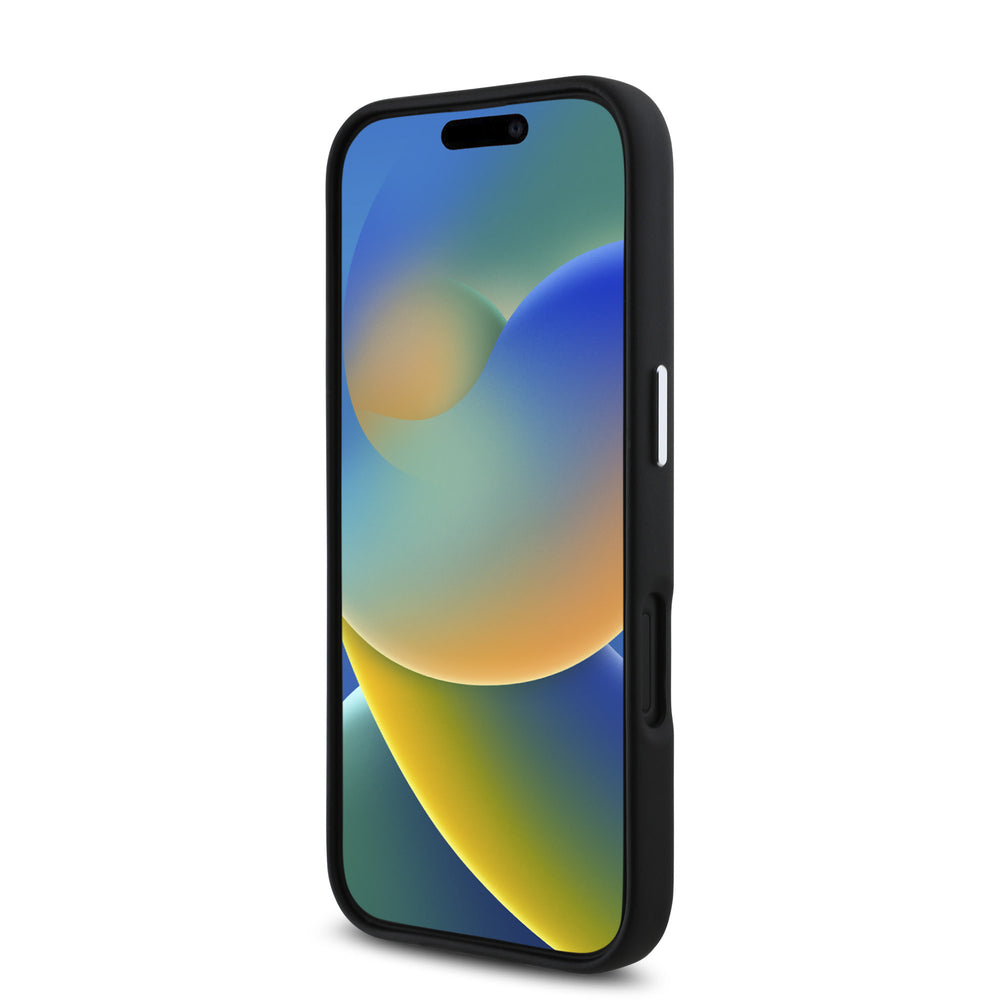 BMW iPhone 16 Backcover hoesje Smooth Full Wrapped Metal - Zwart-Hoesjes-Ilumina Benelux