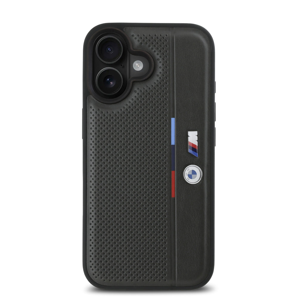 BMW iPhone 16 Backcover hoesje Tricolor Detail Line - Grijs-Hoesjes-Ilumina Benelux