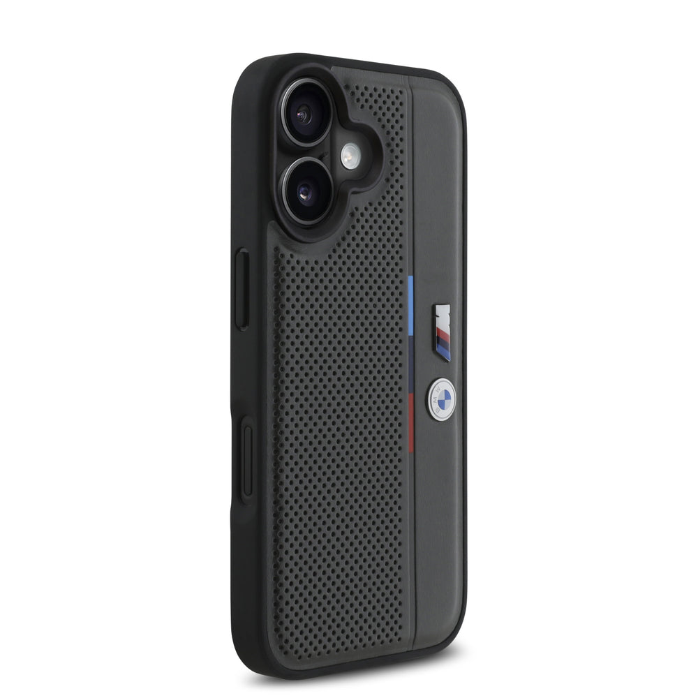 BMW iPhone 16 Backcover hoesje Tricolor Detail Line - Grijs-Hoesjes-Ilumina Benelux