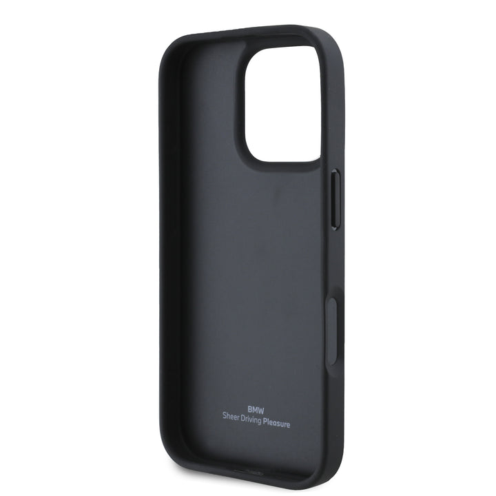 BMW iPhone 16 Pro Backcover hoesje Leather Hot Stamp - Zwart-Hoesjes-Ilumina Benelux