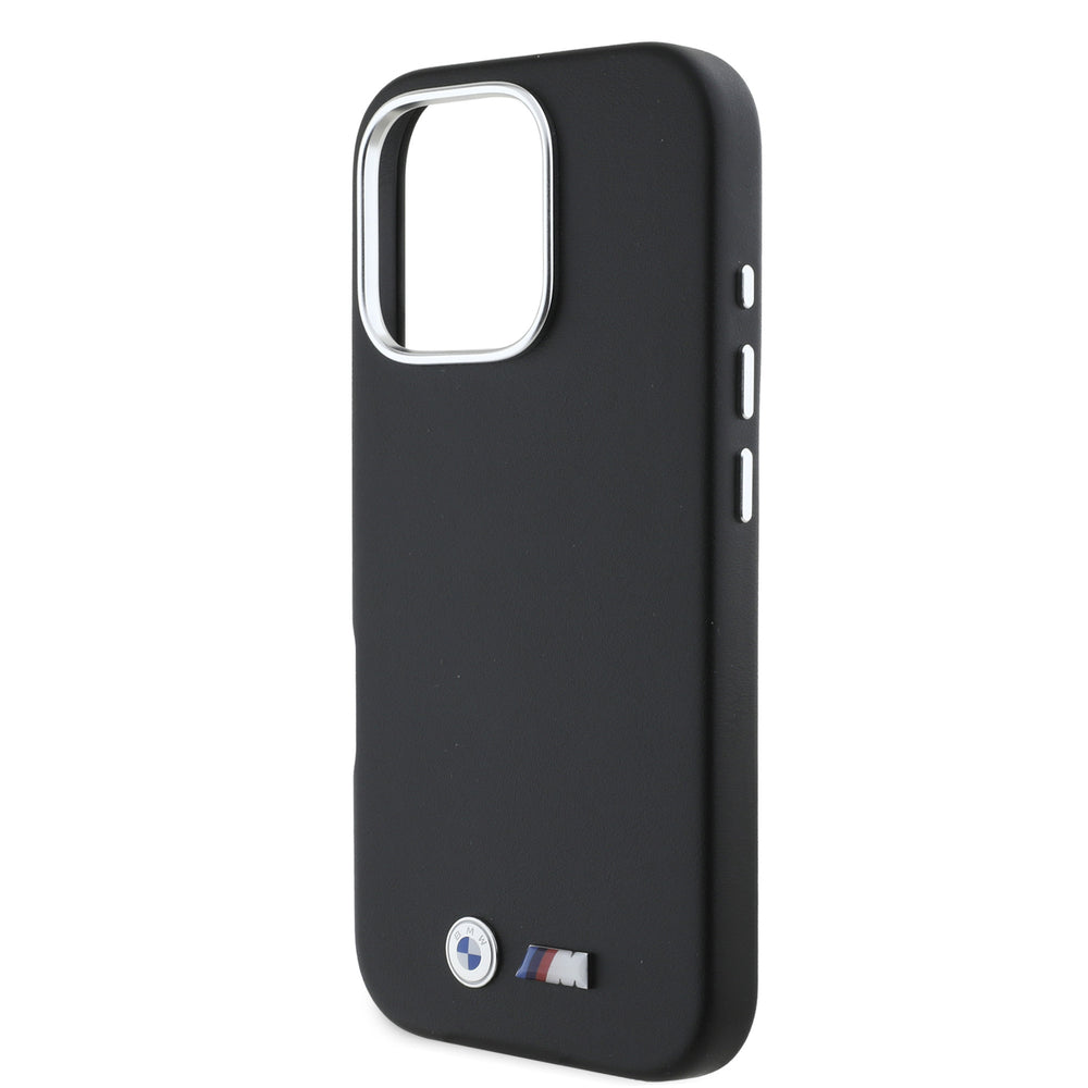 BMW iPhone 16 Pro Backcover hoesje Smooth FullSmooth Full Wrapped Metal - Zwart-Hoesjes-Ilumina Benelux