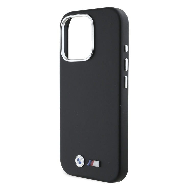 BMW iPhone 16 Pro Backcover hoesje Smooth FullSmooth Full Wrapped Metal - Zwart-Hoesjes-Ilumina Benelux