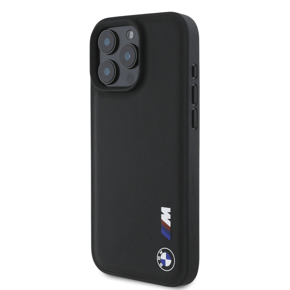 BMW iPhone 16 Pro Max Backcover hoesje Smooth Rubber Logo - Zwart-Hoesjes-Ilumina Benelux