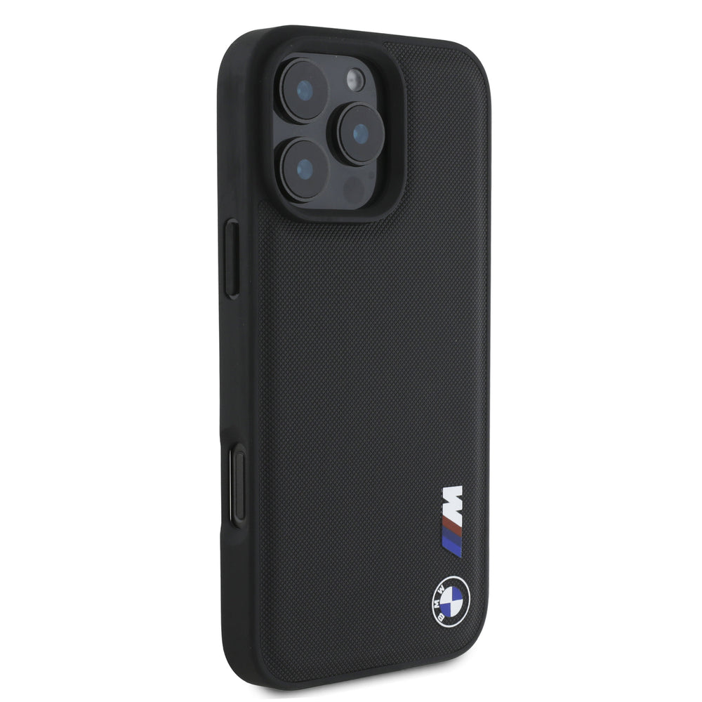 BMW iPhone 16 Pro Max Backcover hoesje Smooth Rubber Logo - Zwart-Hoesjes-Ilumina Benelux