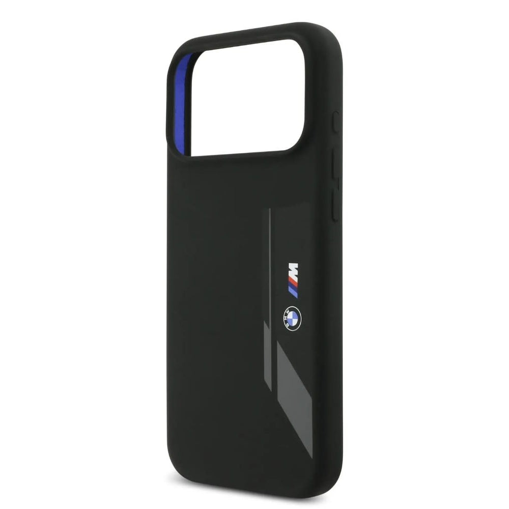 BMW iPhone 17 Pro Max Backcover hoesje - MagSafe - Liquid Silicone Case With Vertical Logo - Zwart-Hoesjes-Ilumina Benelux