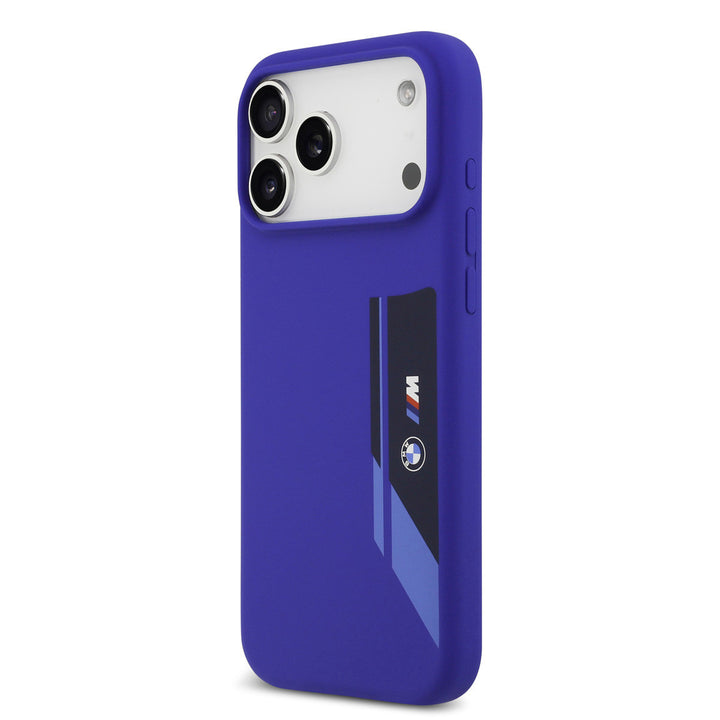BMW iPhone 17 Pro Max Backcover hoesje - MagSafe - Liquid Silicone - Vertical Logo - Navy-Hoesjes-Ilumina Benelux