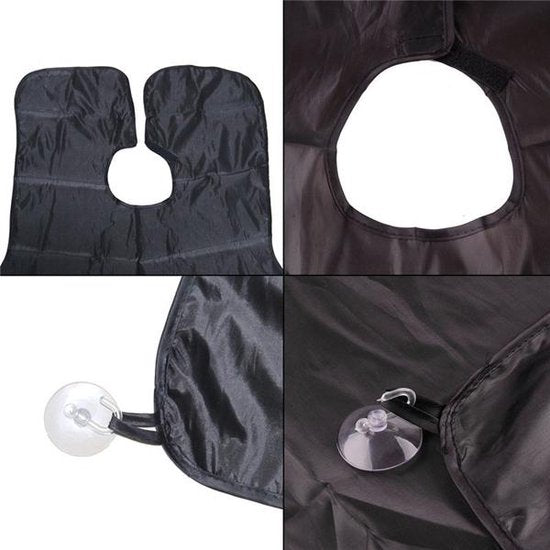 Baardschort – Haarknipsels Opvanger – Grooming Cape voor Scheren & Trimmen – Waterafstotend – Zwart-Ilumina Benelux