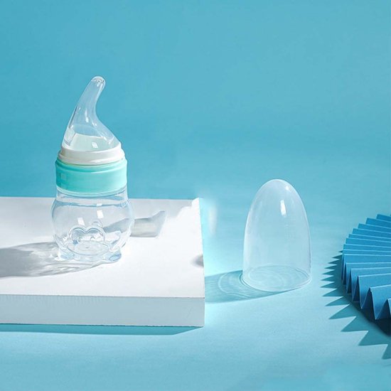 Baby medicijndispenser fopspeen – Siliconen knijpfles feeder 70ml – Anti-verstikking – BPA-vrij – Blauw-Ilumina Benelux