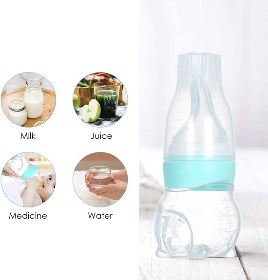 Baby medicijndispenser fopspeen – Siliconen knijpfles feeder 70ml – Anti-verstikking – BPA-vrij – Blauw-Ilumina Benelux