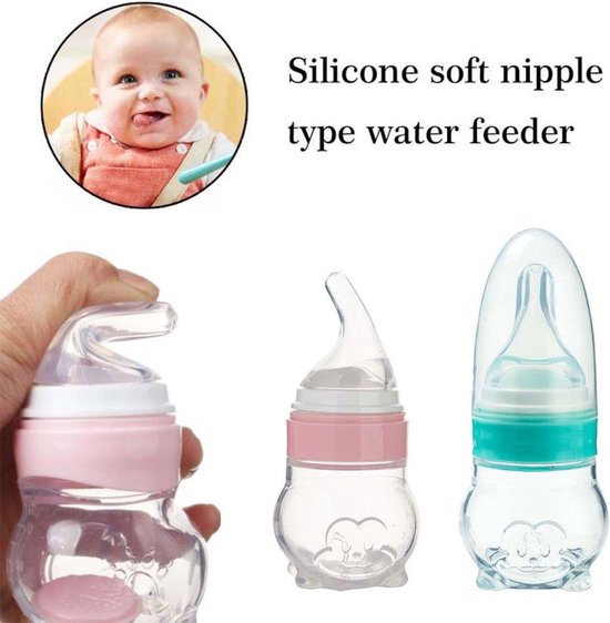 Baby medicijndispenser fopspeen – Siliconen knijpfles feeder 70ml – Anti-verstikking – BPA-vrij – Blauw-Ilumina Benelux