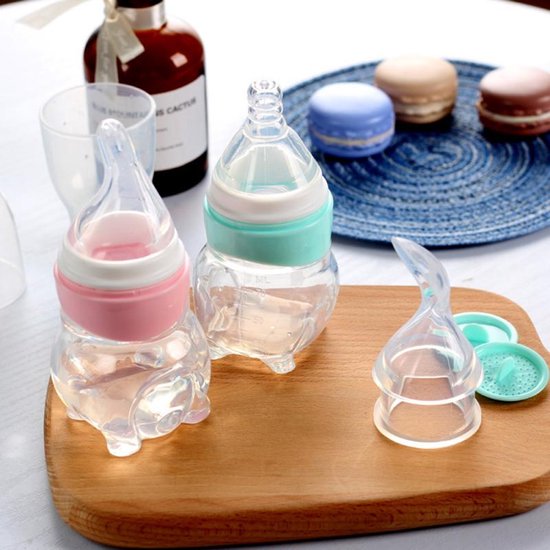 Baby medicijndispenser fopspeen – Siliconen knijpfles feeder 70ml – Anti-verstikking – BPA-vrij – Blauw-Ilumina Benelux