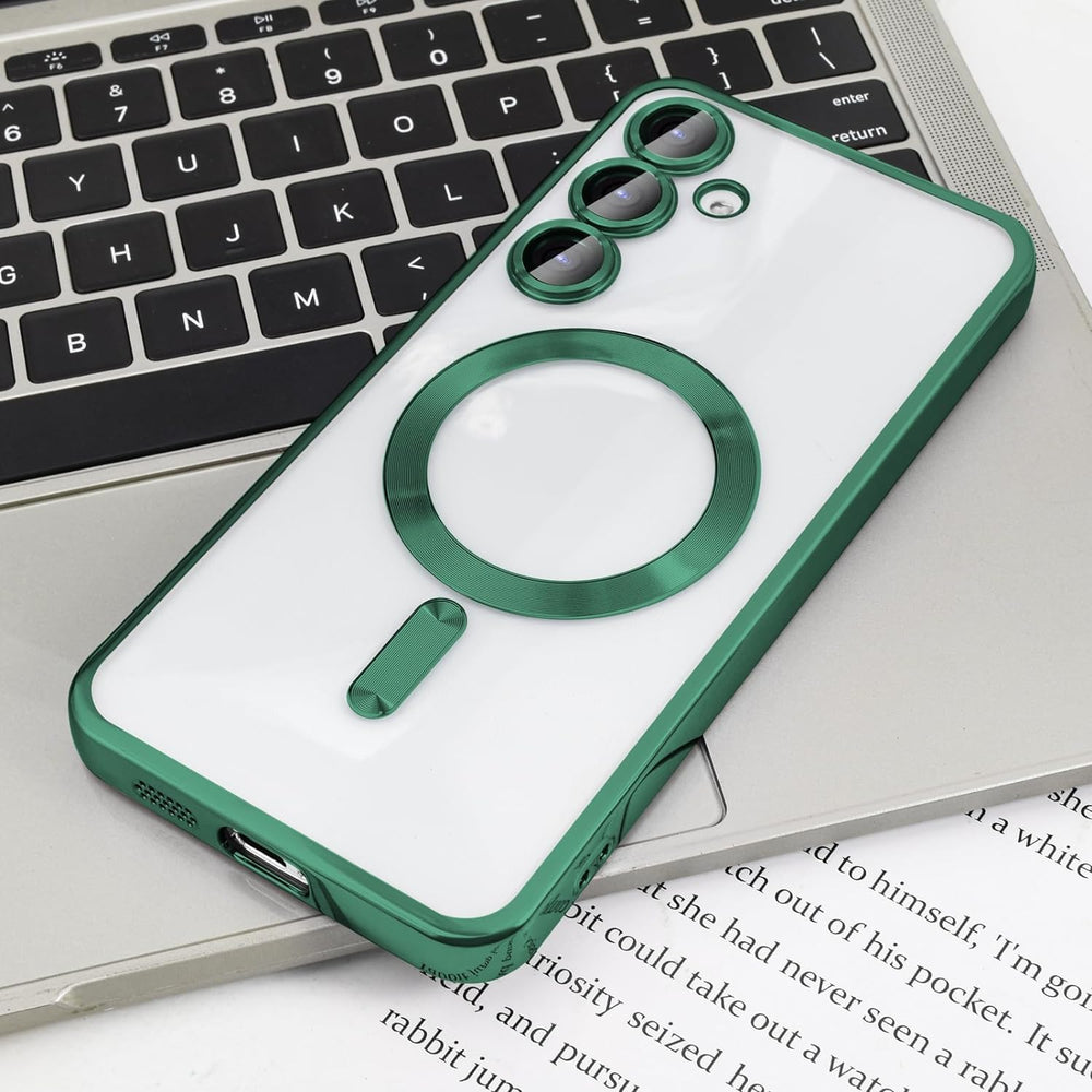 Samsung Galaxy A57 Hoesjes – MagSafe Compatible – Ingebouwde Camera Lens Protector - Groen-Ilumina Benelux