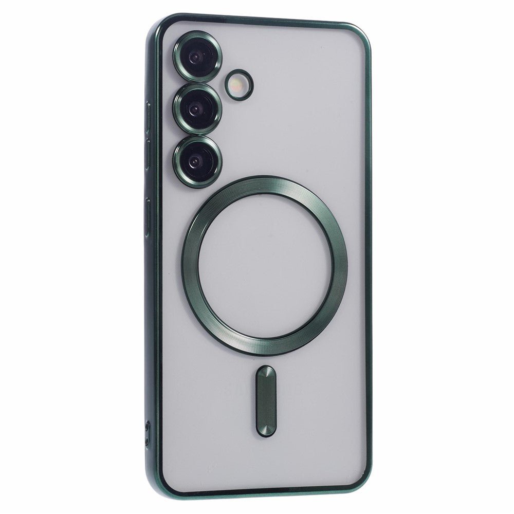 Samsung Galaxy A57 Hoesjes – MagSafe Compatible – Ingebouwde Camera Lens Protector - Groen-Ilumina Benelux
