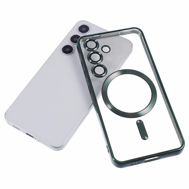 Samsung Galaxy A57 Hoesjes – MagSafe Compatible – Ingebouwde Camera Lens Protector - Groen-Ilumina Benelux