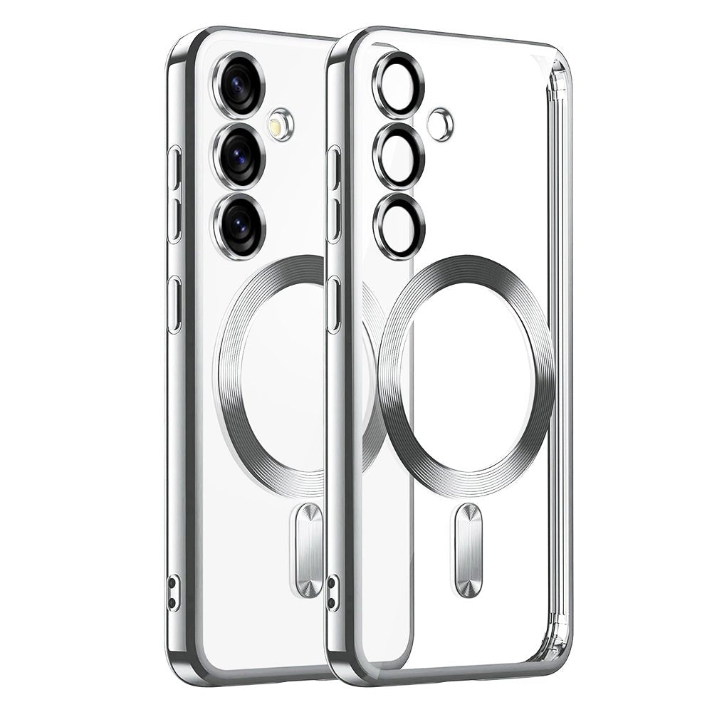 Samsung Galaxy A37 Hoesjes – MagSafe Compatible – Ingebouwde Camera Lens Protector - Zilver-Ilumina Benelux