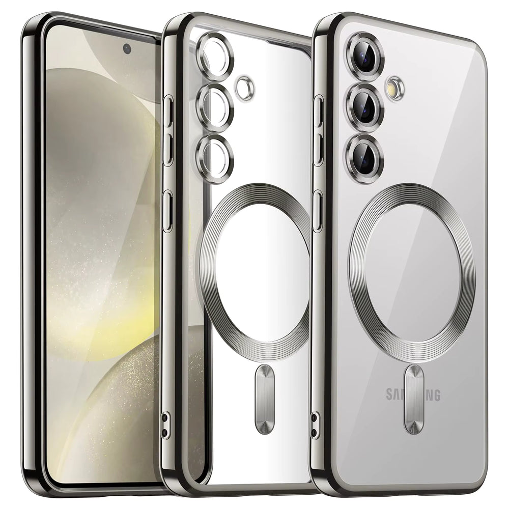 Samsung Galaxy A37 Hoesjes – MagSafe Compatible – Ingebouwde Camera Lens Protector - Zilver-Ilumina Benelux