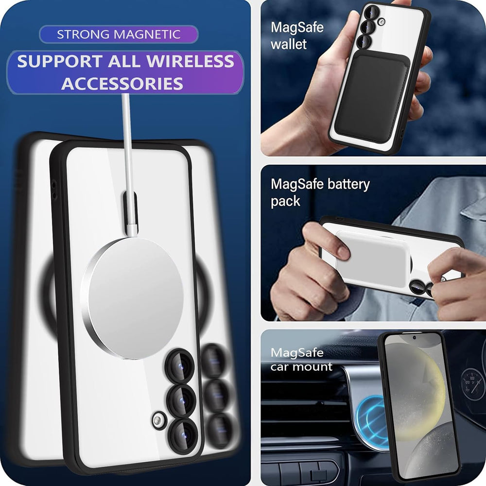 Samsung Galaxy A37 Hoesjes – MagSafe Compatible – Ingebouwde Camera Lens Protector - Zwart-Ilumina Benelux