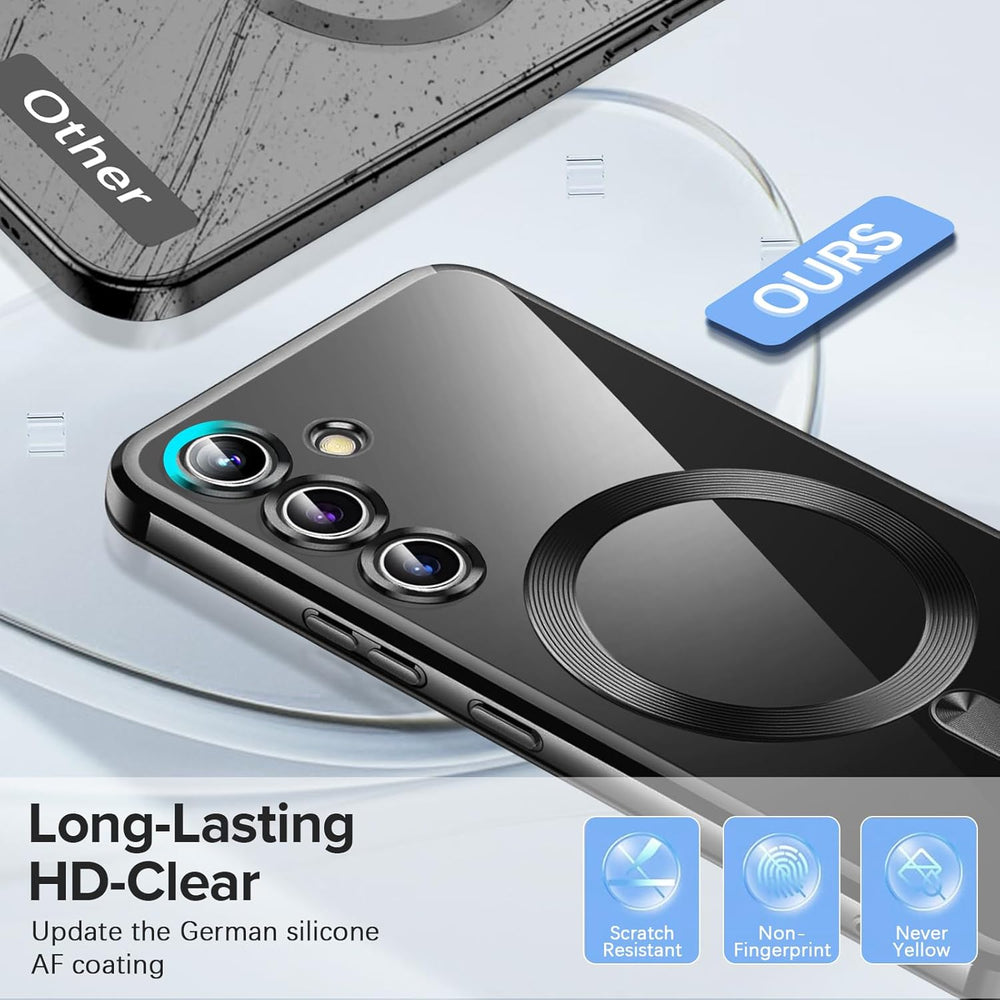 Samsung Galaxy A37 Hoesjes – MagSafe Compatible – Ingebouwde Camera Lens Protector - Zwart-Ilumina Benelux