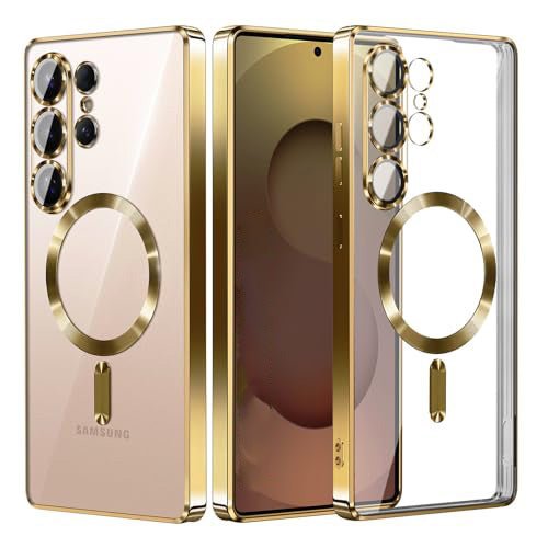 Samsung Galaxy S26 Ultra Hoesjes – MagSafe Compatible – Ingebouwde Camera Lens Protector - Goud-Hoesjes-Ilumina Benelux
