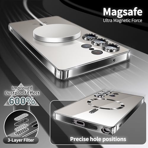 Backcover met 2x Screenprotector Samsung Galaxy S26 Ultra Hoesjes – MagSafe Compatible – Ingebouwde Camera Lens Protector - Zwart-Hoesjes-Ilumina Benelux
