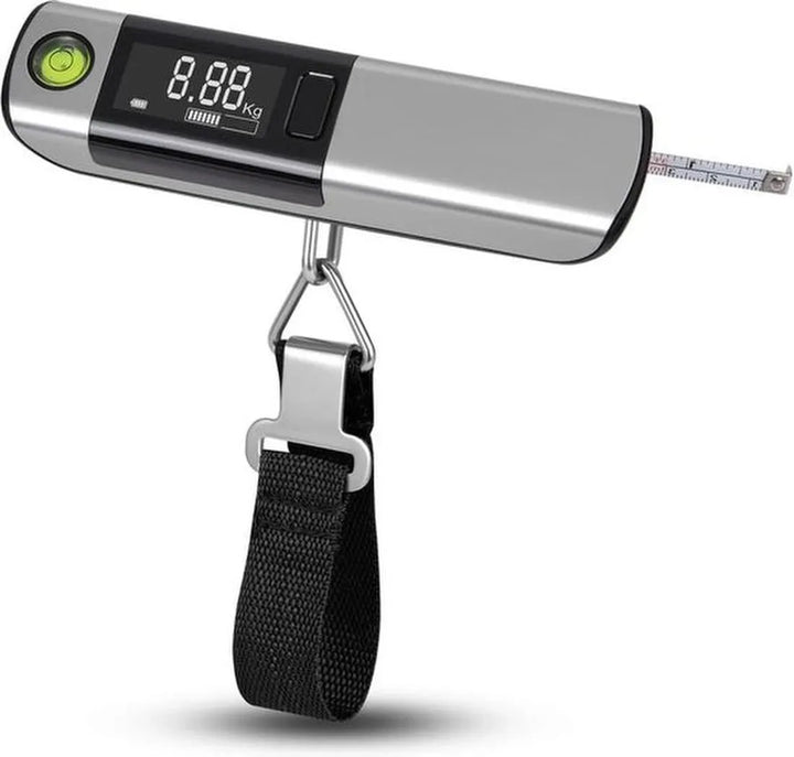 Bagageweegschaal – Digitale kofferweegschaal met haak – LCD-display – Tarrafunctie – 50 kg – Zwart-Ilumina Benelux
