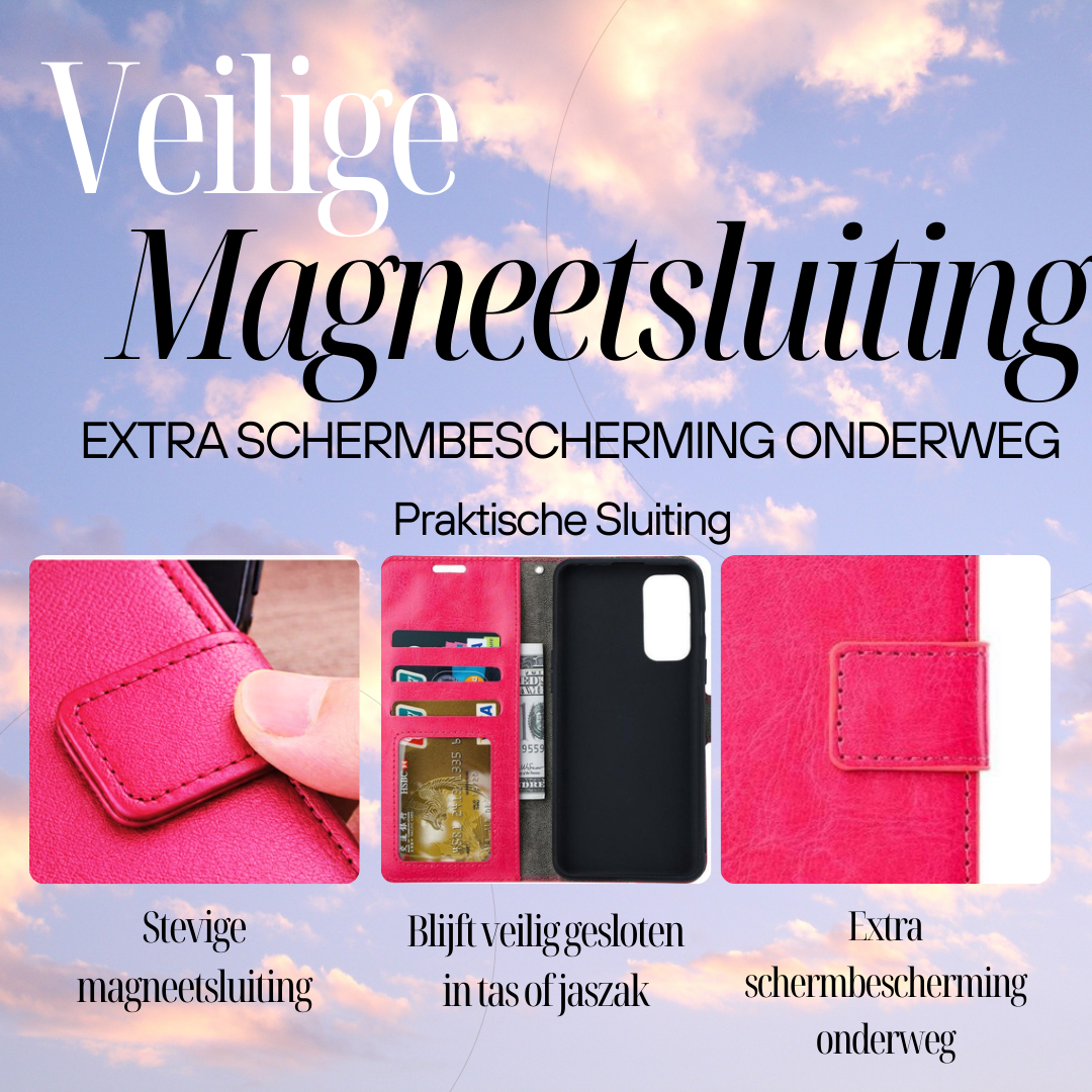 Bookcase Geschikt voor: Samsung Galaxy A71 4G & 5G - Roze - Portemonnee hoesje