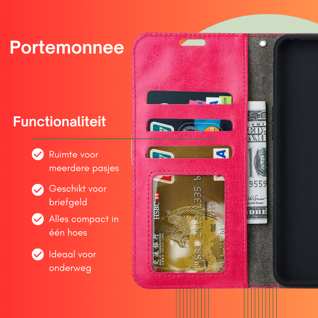 Portemonnee Book Case Hoesje Geschikt voor: Samsung Galaxy A10 - Roze