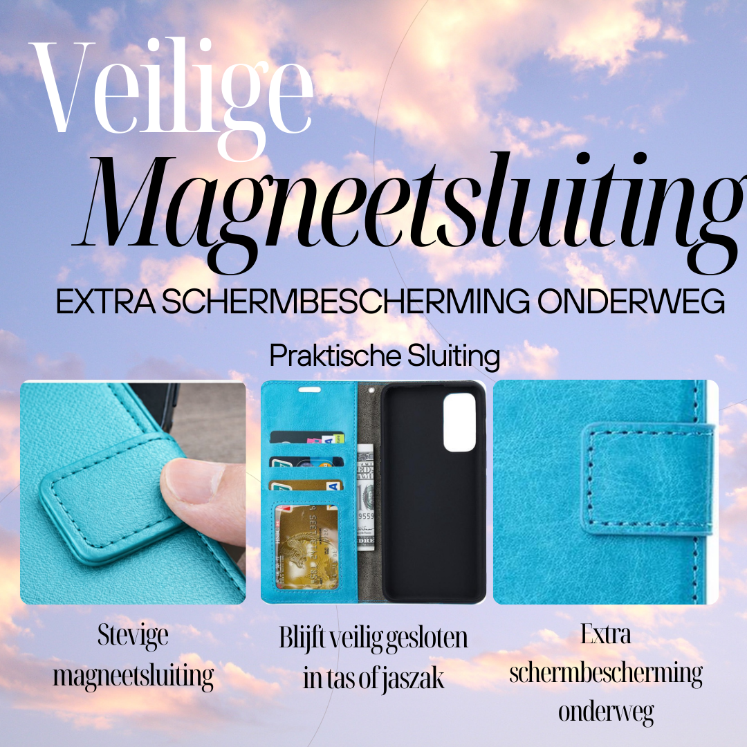 Bookcase Geschikt voor: Samsung Galaxy S9 Plus - Turquoise - portemonnee hoesje