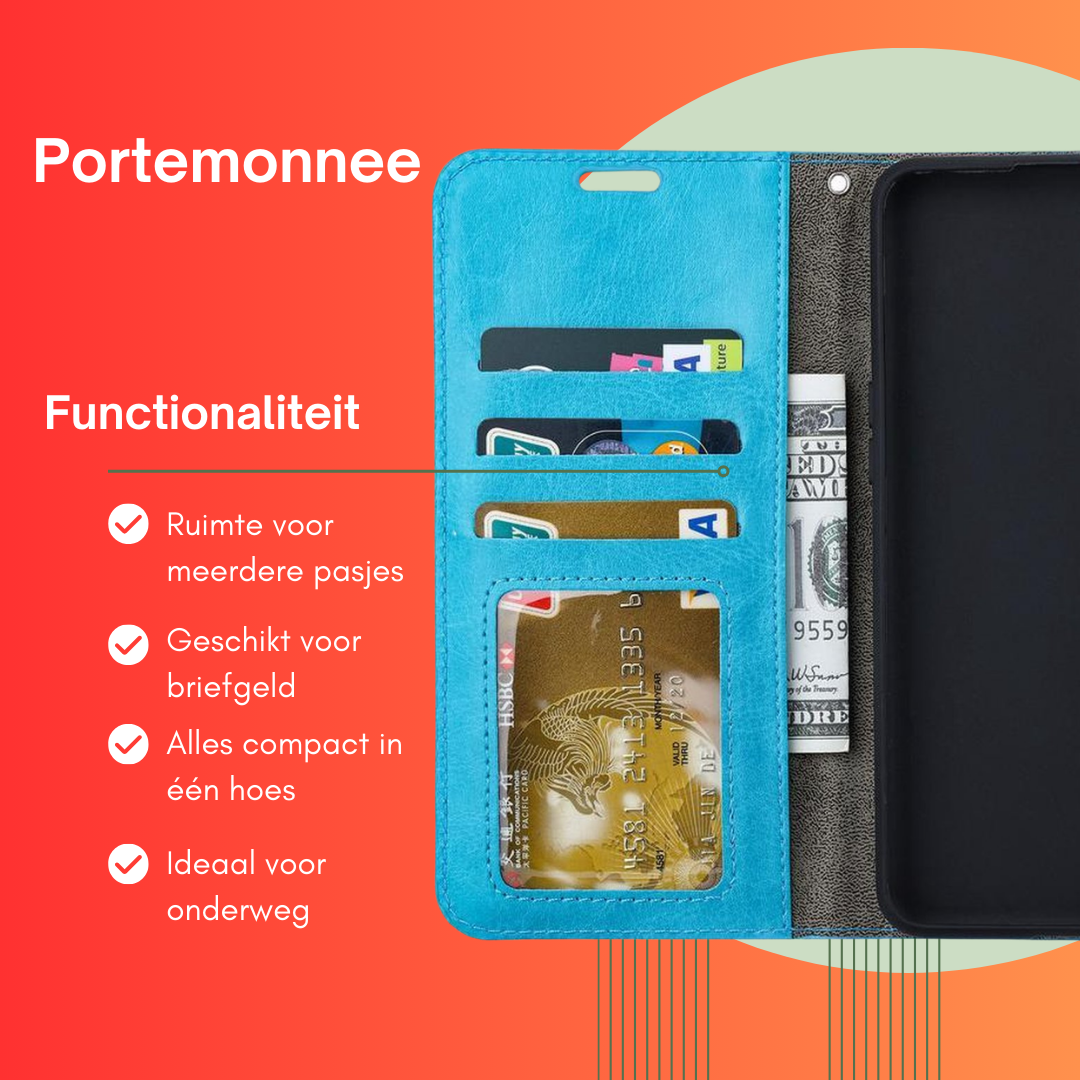 Portemonnee Book Case Hoesje Geschikt voor: Samsung Galaxy A80 - Turquoise