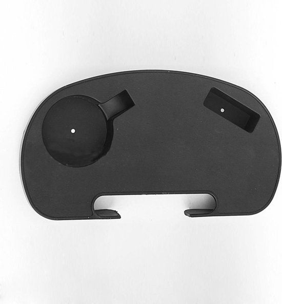 Bijzettafel ligstoel – Tafel & bekerhouder – Opvouwbaar – Voor tuin strand camping – Zwart-Ilumina Benelux