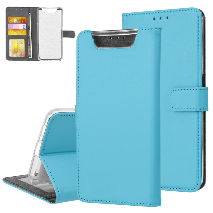 Blauw hoesje Samsung Galaxy A80 - Book Case - Pasjeshouder - Magneetsluiting (A805F)-Hoesjes-Ilumina Benelux