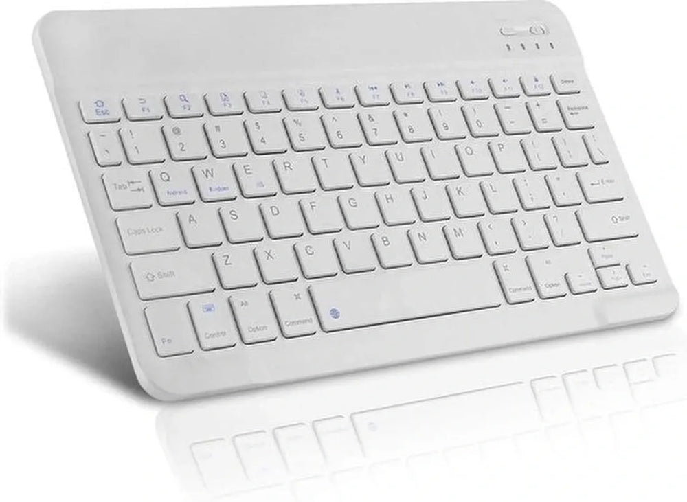 Bluetooth Mini Keyboard – Draadloos – Oplaadbaar – QWERTY – Voor Android iOS Windows – Wit-Tablettoetsenbord-Ilumina Benelux
