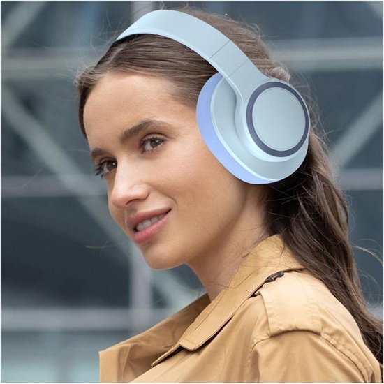 Bluetooth On-Ear Koptelefoon – Draadloos – HD Stereo – Microfoon – Geschikt voor iPhone/Samsung/Huawei/iPad/TV – Beige-Koptelefoon-Ilumina Benelux